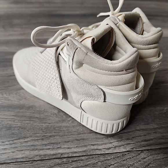 Adidas Tubular High Top Suede White Size 7 Mens - Picture 5 of 10